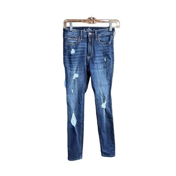 Hollister High Rise * Super Skinny distressed Jeans Sz 00S - Picture 1 of 8